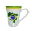 CANECA RETA DE PORCELANA E VIDRO